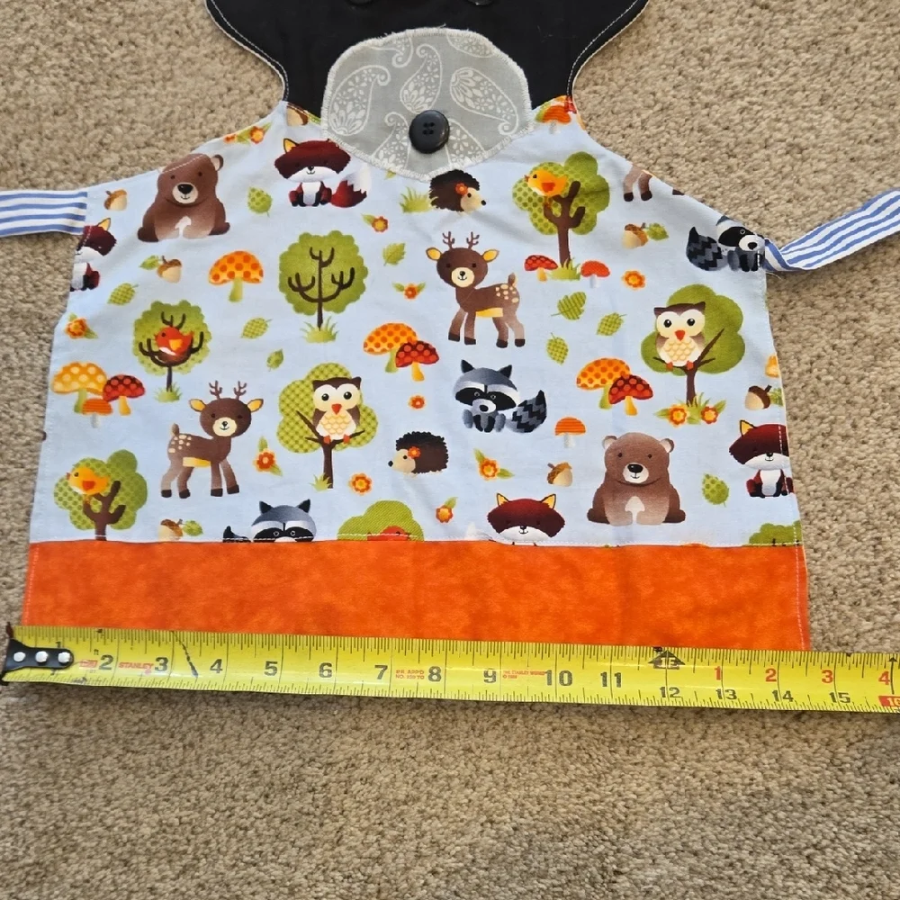 Kids Fox Character Apron in Orange and Multicolor